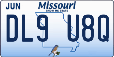 MO license plate DL9U8Q