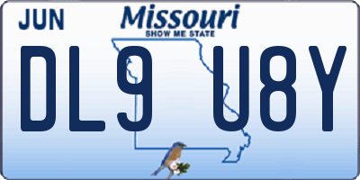 MO license plate DL9U8Y