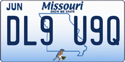 MO license plate DL9U9Q