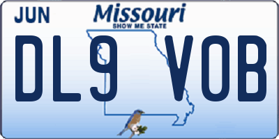 MO license plate DL9V0B