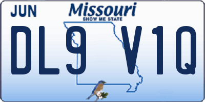 MO license plate DL9V1Q