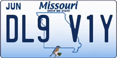 MO license plate DL9V1Y