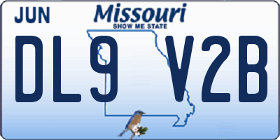 MO license plate DL9V2B
