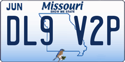MO license plate DL9V2P