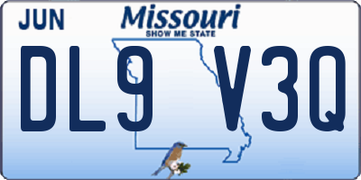 MO license plate DL9V3Q