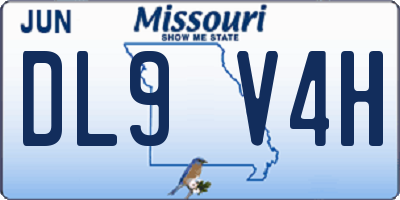 MO license plate DL9V4H