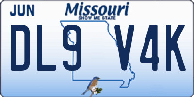 MO license plate DL9V4K