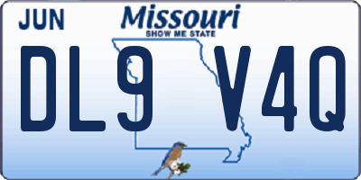 MO license plate DL9V4Q