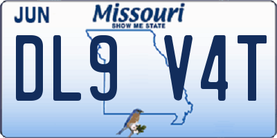 MO license plate DL9V4T