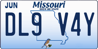 MO license plate DL9V4Y