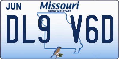 MO license plate DL9V6D