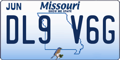 MO license plate DL9V6G