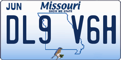MO license plate DL9V6H