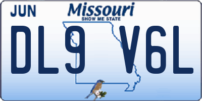 MO license plate DL9V6L