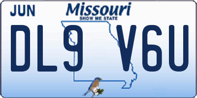 MO license plate DL9V6U