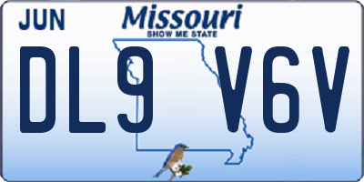 MO license plate DL9V6V