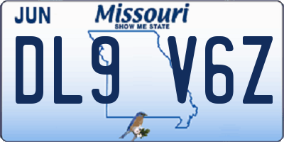 MO license plate DL9V6Z