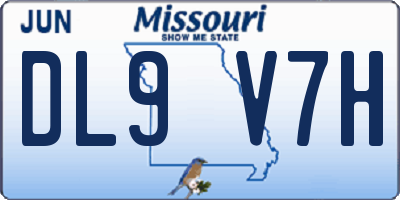 MO license plate DL9V7H
