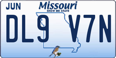 MO license plate DL9V7N