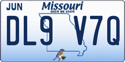 MO license plate DL9V7Q