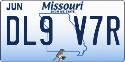 MO license plate DL9V7R