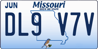 MO license plate DL9V7V