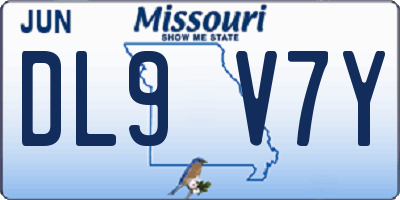MO license plate DL9V7Y