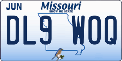 MO license plate DL9W0Q
