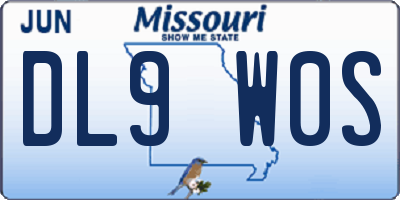 MO license plate DL9W0S