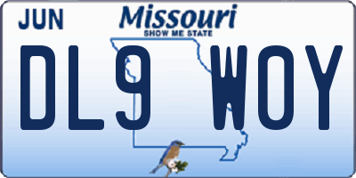 MO license plate DL9W0Y