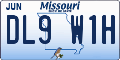 MO license plate DL9W1H