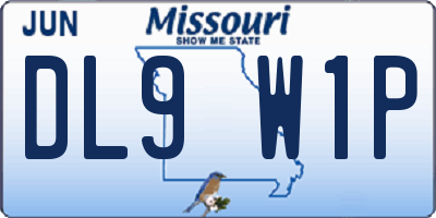 MO license plate DL9W1P