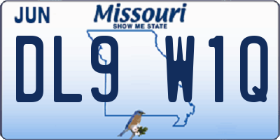 MO license plate DL9W1Q