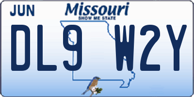 MO license plate DL9W2Y