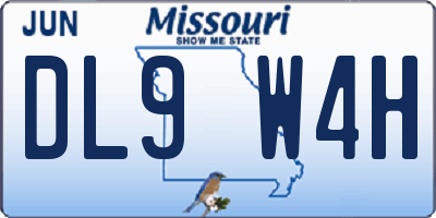 MO license plate DL9W4H