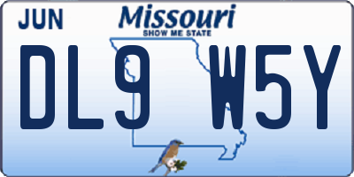 MO license plate DL9W5Y