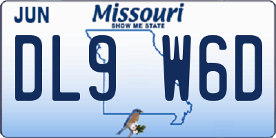 MO license plate DL9W6D