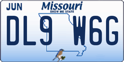 MO license plate DL9W6G