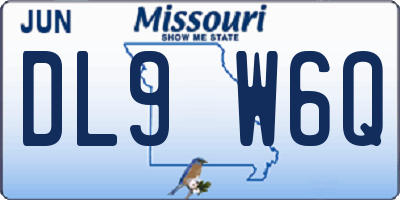 MO license plate DL9W6Q