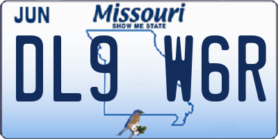 MO license plate DL9W6R