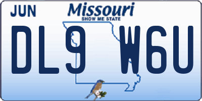 MO license plate DL9W6U