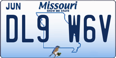 MO license plate DL9W6V