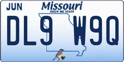 MO license plate DL9W9Q