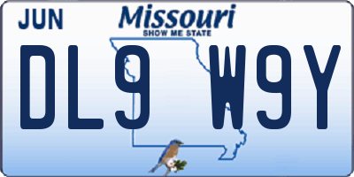 MO license plate DL9W9Y