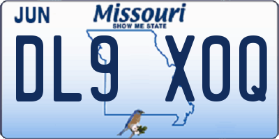 MO license plate DL9X0Q