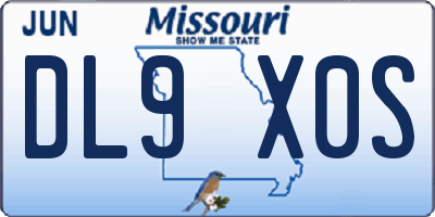 MO license plate DL9X0S
