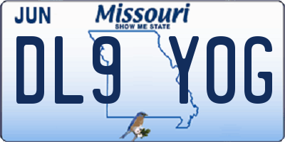 MO license plate DL9Y0G