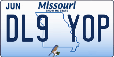 MO license plate DL9Y0P