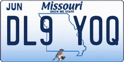 MO license plate DL9Y0Q