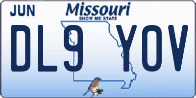 MO license plate DL9Y0V